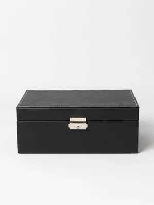 Jewellery Box with Mirror Black