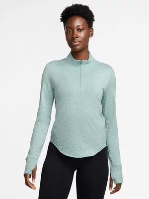 Nike Womens Swift UV 1/4-Zip Cannon/Reflective Silver Top