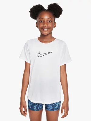 Nike Girls One Dri-Fit White/Black Tee