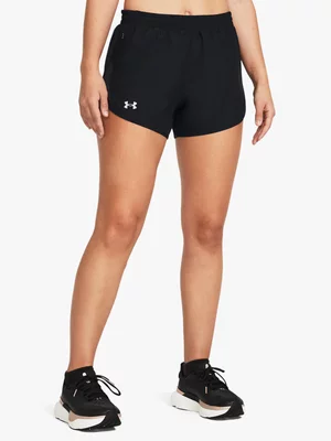 Under Armour Womens Fly-By 3 Inch Black Shorts