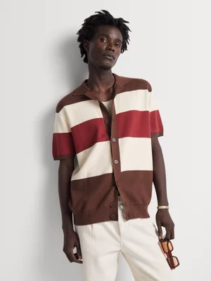 Markham Men's Revere Stripe Button Knitwear