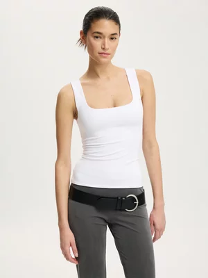 Women's Cotton On White Hold Me Scoop Tank Top