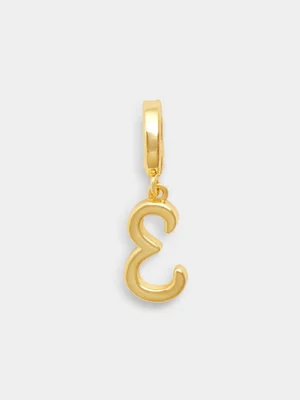 14ct Gold Plated Initial E Charm