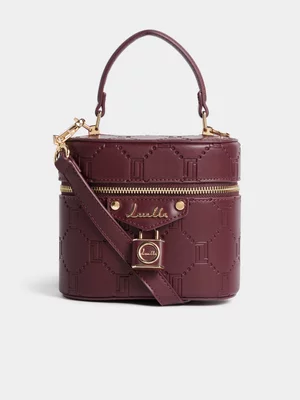 Luella LL Emboss Top Handle Crossbody Bag