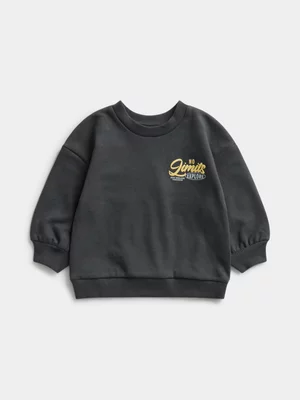 Jet Toddler Boys Charcoal Adventures Back Print Fashion Top