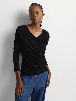 Bijou Knit Drape Fashion Top