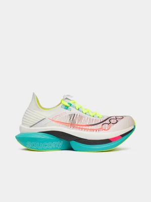 Saucony Mens Endorphin Elite 2 White/Multi Running Shoes