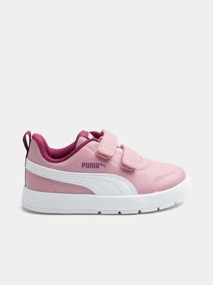 Toddlers Puma Courtflex Pink/White Sneaker