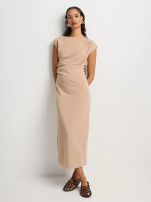 Draped Column Dress