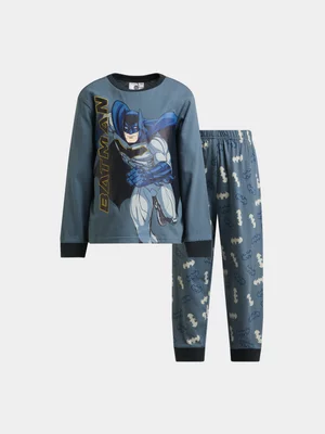 Jet Younger Boys Grey Batman Long Sleeve Pyjama Set