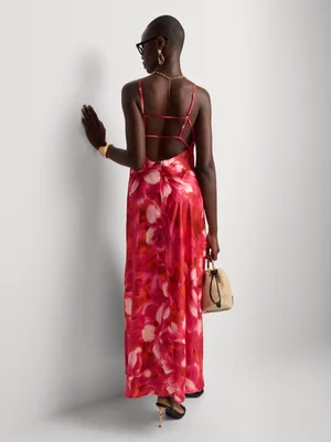 Low Back Midi Slip Dress