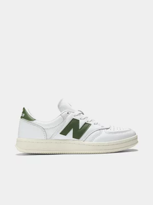 New Balance Men's T500 v1 White/Olive Sneaker