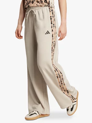 adidas Womens Animal Print Open Hem Beige/Multicolour Pants