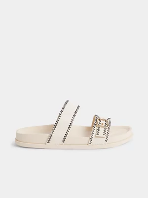 Jet Women's Ecru Buckle Sandal