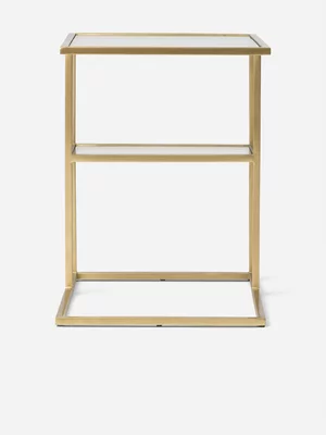 Sofia Sofa Side Table Glass Brass
