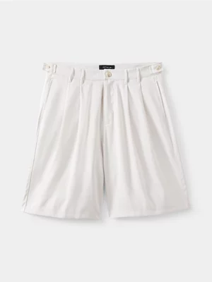 Men's Cotton On Beige Super Baggy Pleated Shorts