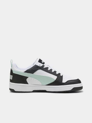 Women's Puma Rebound V6 Low Black/White Sneaker