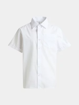 Jet Boys White Short Sleeve School Shirt