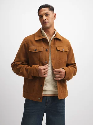 Exact Men's Brown Trucker Jacket