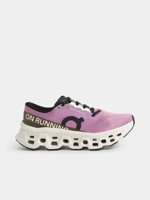 On Womens Cloudmonster 3 Sakura/Ivory Running Shoes 