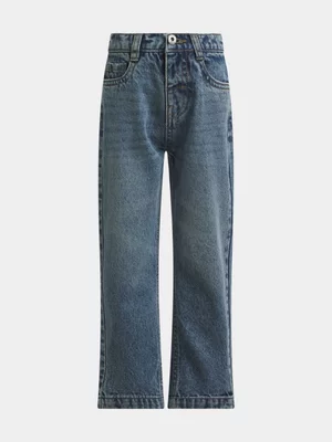 Exact Younger Girl's Mid Wash Straight Leg Jeans 
