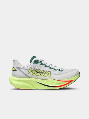 HOKA Womens Mach 7 Frost/Neon Yuzu Running Shoes