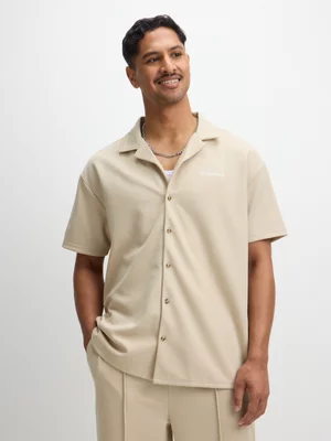 Jet Men's Stone Pique Button Shirt Set