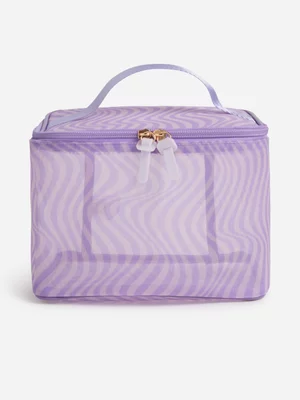 Colours Limited - Cosmetic Bag - Mesh Vanity - Purple