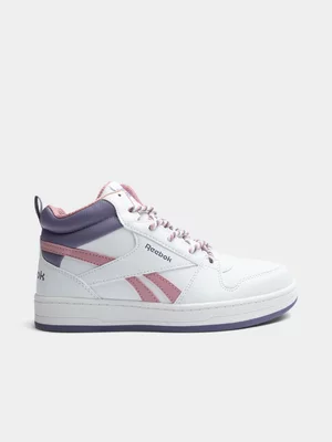 Junior Reebok Royal Prime Mid 2.0 White/Pink Sneaker