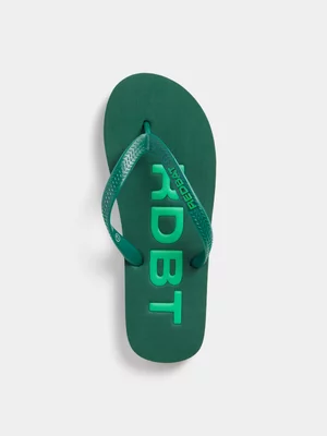 Redbat Men's Athletic Green Thong Slide