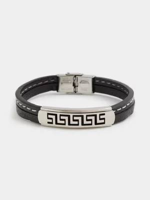 Markham Men's Smooth Genuine Leather Bracelet