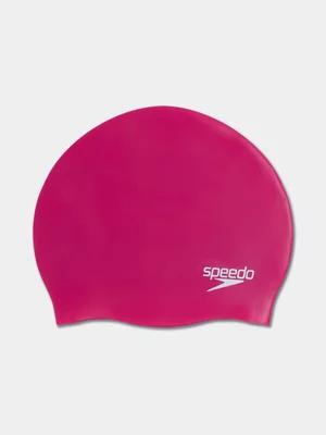 Speedo Plain Moulded Silicone Pink Swim Cap