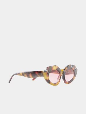 Cotton On Kids Brown Florence Flower Sunglasses