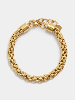 Tempo Jewellery Gold Plated Stainless Steel Popcorn Bracelet