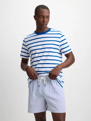 Jet Men's Blue & White Swimshorts