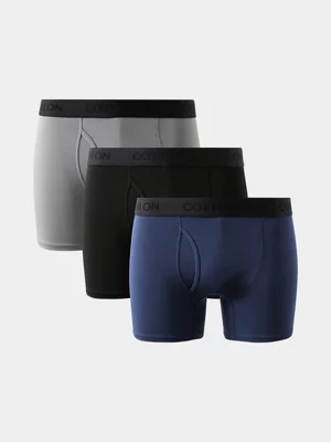 Men's Cotton On Multi 3 Pack Comfort Stretch Boxer Briefs