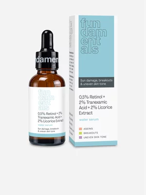 Fundamentals 0,5% Retinol + 2% Tranexamic + 2% Licorice Extract Serum 