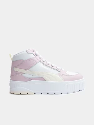 Women's Puma Karmen II Mid White/Pink Sneaker