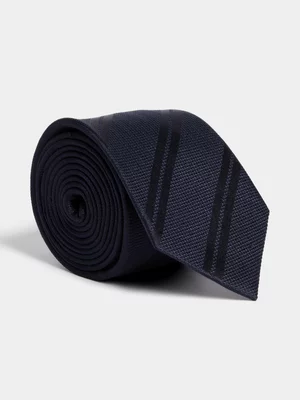 Fabiani Men's Navy Shadow Stripe Tie