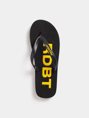 Redbat Junior Black/Yellow Thong Slide