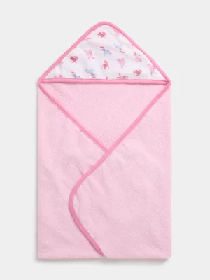 Jet Baby Girl Pink Unicorn All Over Print Hooded Towel