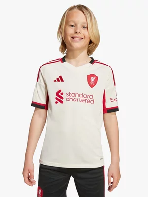 adidas Youth Liverpool FC Away 25/26 White Stadium Jersey