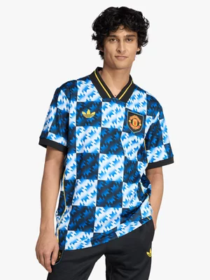 adidas Mens Manchester United Originals LFSTLR Blue Jersey