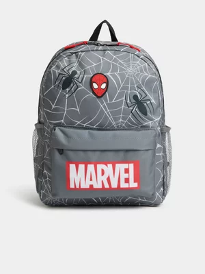 Jet Younger Boys Charcoal Spiderman Fashion Backpack