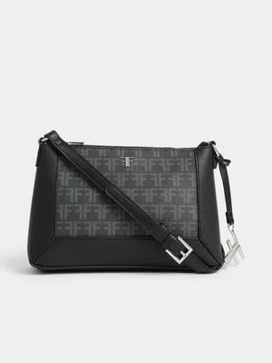 FF Structured Monogram Crossbody Bag