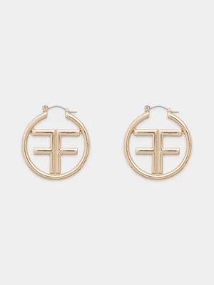 FF logo Circle Hoop Earrings