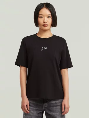 G-Star Women's Ventura Script Black T-Shirt