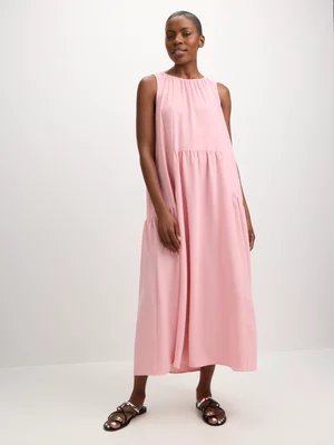 Exact Women's Pink Tiered Trapeze Dress