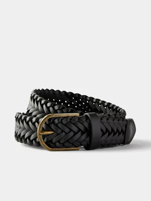 Men's Cotton On Black Signature Braided Belt