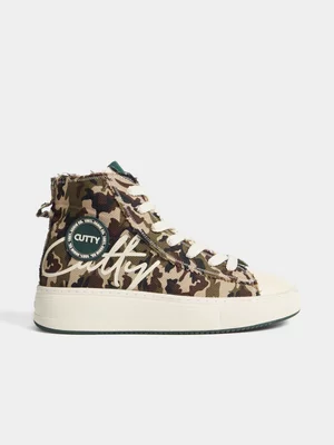 Cutty Men's Camo Hi Top Multicolour Sneakers